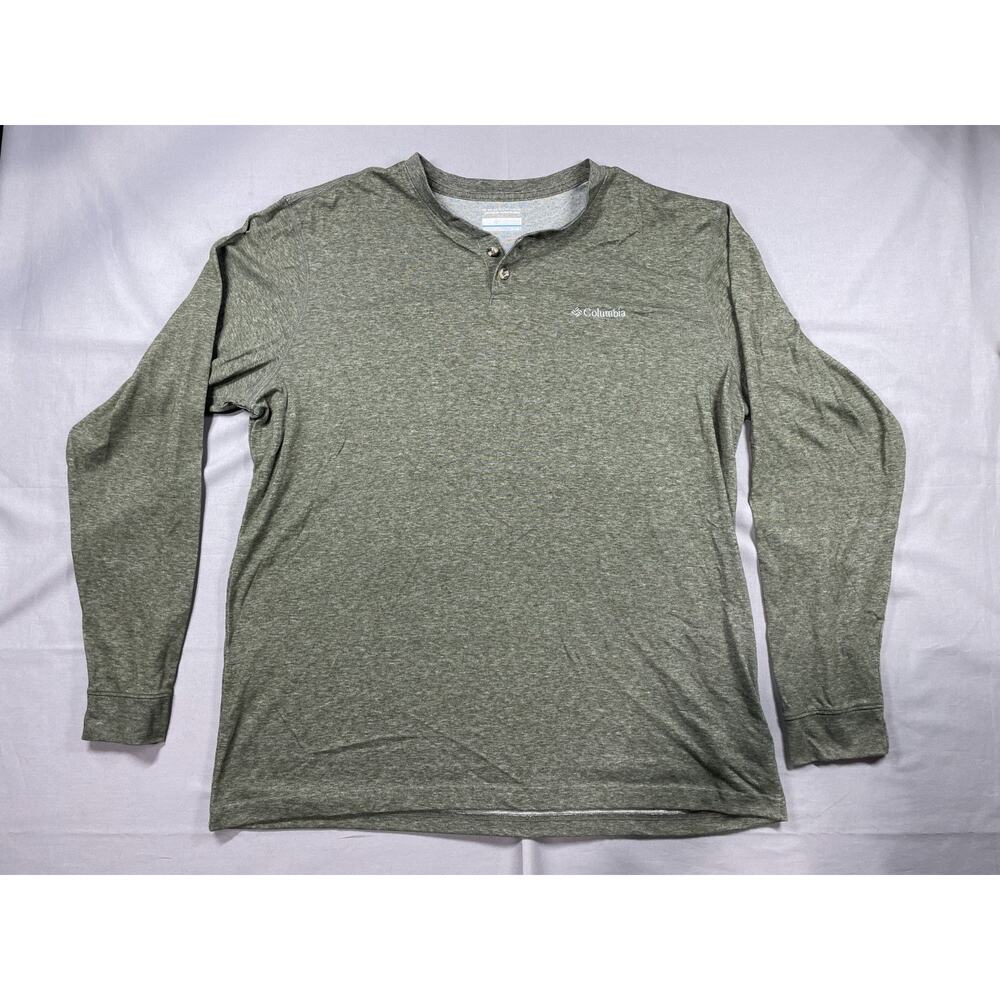 Columbia Omni-Wick Men’s Gray Long Sleeve Pullover Crewneck Performance Shirt XL
